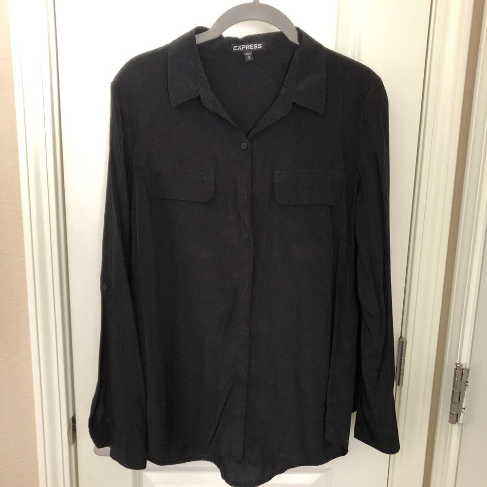 EUC Express Black Blouse Size Medium
